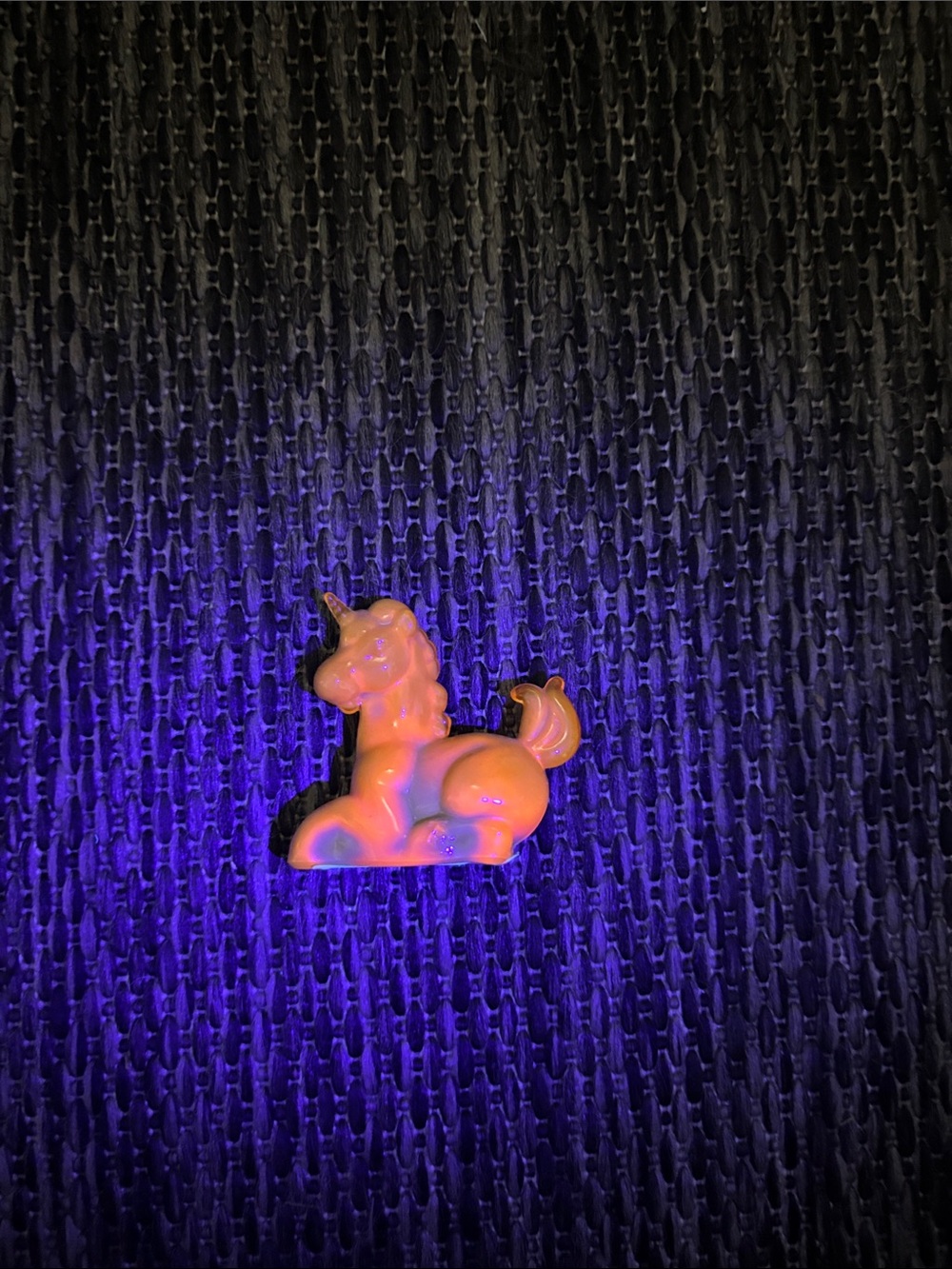 Vintage Boyd Little Glass Lucky The Unicorn Dijon Collectible UV Reactive